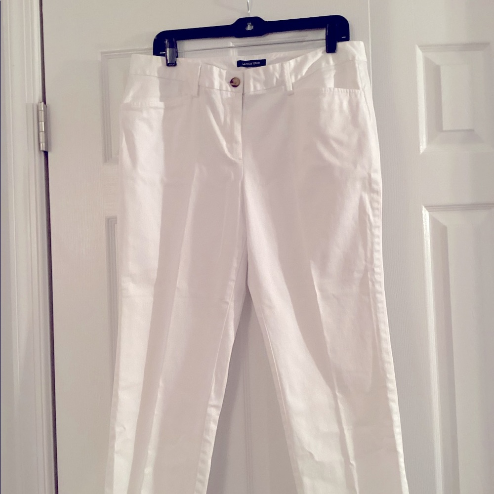 Land’s End White Ankle Pants